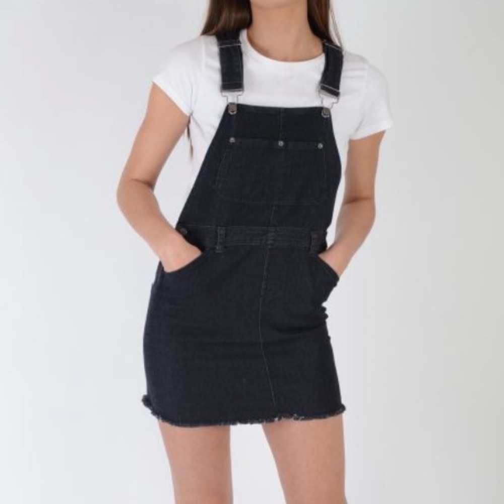 🎉Black Denim Overall Adjustable Dress!
